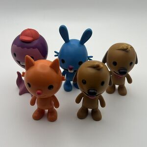 Sago Minis Figures Dennis, Jack, Harvey, & Jinja Lot Of 5 - Small Damage